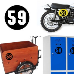 Numero 59 via, pegatina de vinilo