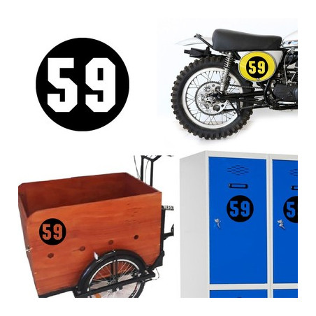 Numero 59 via, pegatina de vinilo