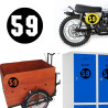 Numero 59 via, pegatina de vinilo