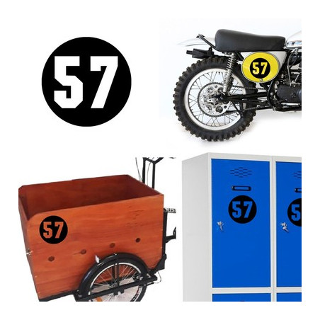 Numero 57 via, pegatina de vinilo