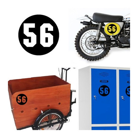 Numero 56 via, pegatina de vinilo