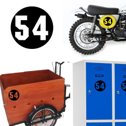 Numero 54 via, pegatina de vinilo