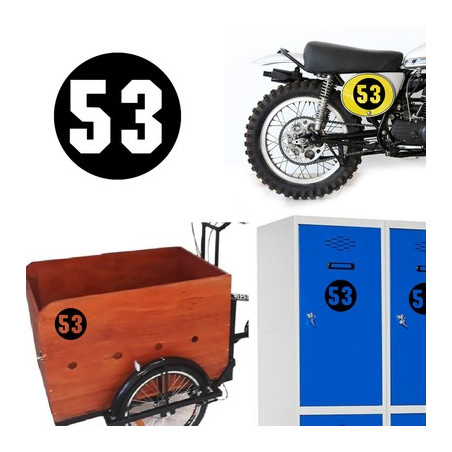Numero 53 via, pegatina de vinilo