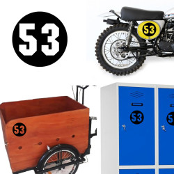 Numero 53 via, pegatina de vinilo