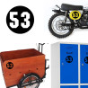 Numero 53 via, pegatina de vinilo