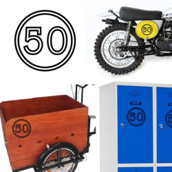 Numero 50 vii, pegatina de vinilo