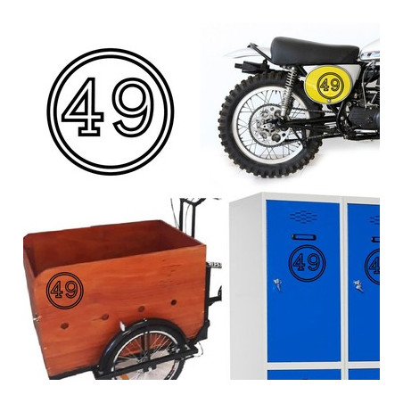 Numero 49 vii, pegatina de vinilo
