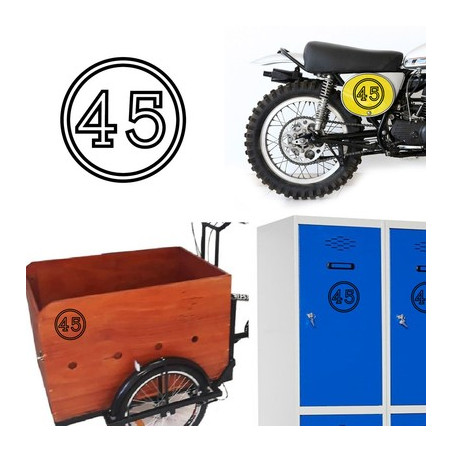 Numero 45 vii, pegatina de vinilo