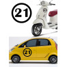 Numero 21 versión v1, pegatina de vinilo