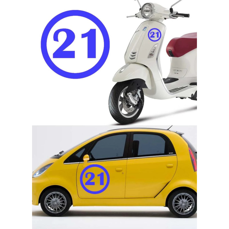 Numero 21 versión v1, pegatina de vinilo