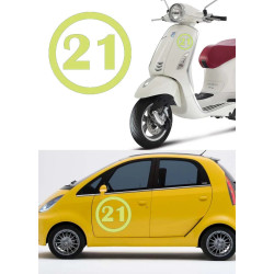 Numero 21 versión v1, pegatina de vinilo