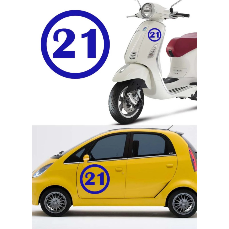 Numero 21 versión v1, pegatina de vinilo