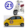 Numero 21 versión v1, pegatina de vinilo
