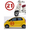 Numero 21 versión v1, pegatina de vinilo
