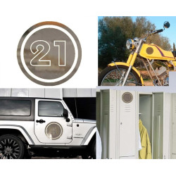 numero 21 versión v02, pegatina de vinilo