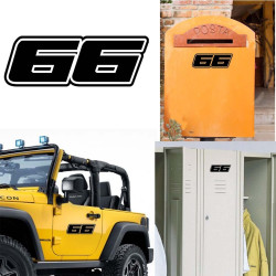 Pegatina de vinilo numero 66 versión Dream,