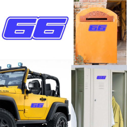 Pegatina de vinilo numero 66 versión Dream,