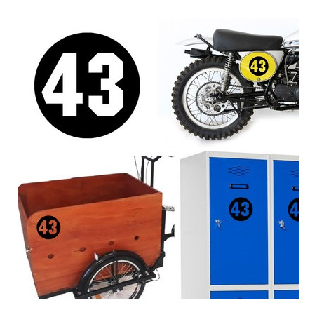 Numero 43 via, pegatina de vinilo