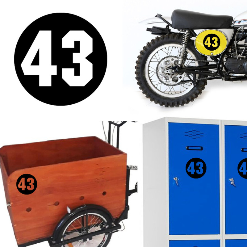 Numero 43 via, pegatina de vinilo