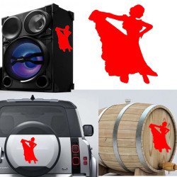 Bailaora Flamenco versión 7, pegatina de vinilo
