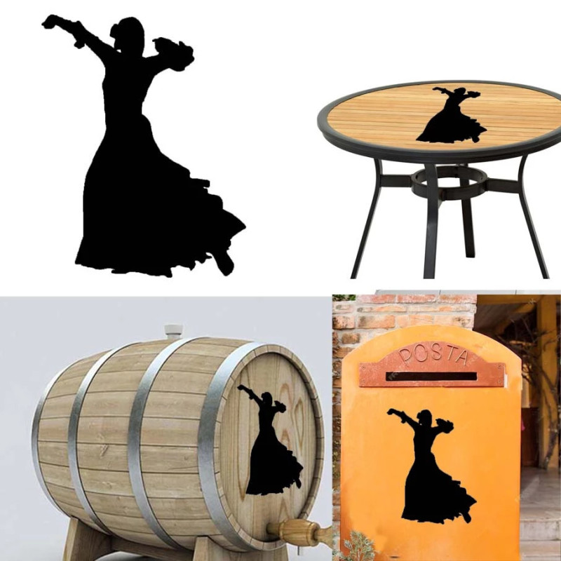 Bailaora flamenco versión 6,  pegatina de vinilo