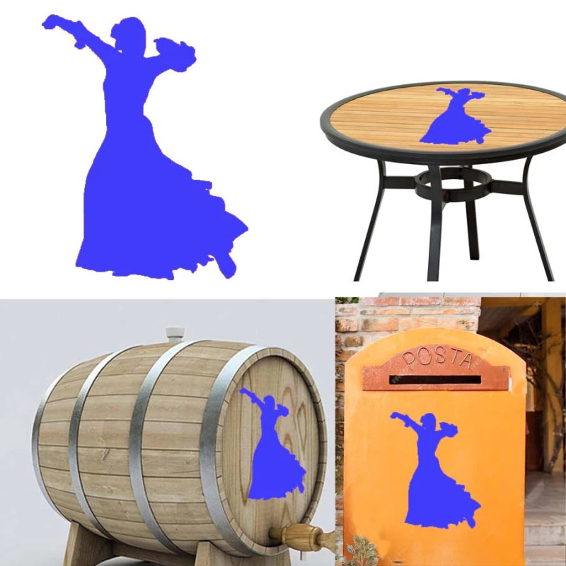 Bailaora flamenco versión 6,  pegatina de vinilo