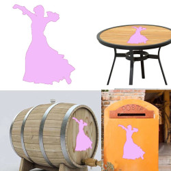 Bailaora flamenco versión 6,  pegatina de vinilo