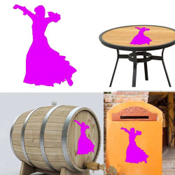 Bailaora flamenco versión 6,  pegatina de vinilo