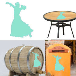 Bailaora flamenco versión 6,  pegatina de vinilo