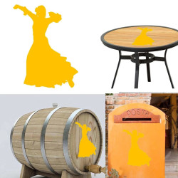 Bailaora flamenco versión 6,  pegatina de vinilo