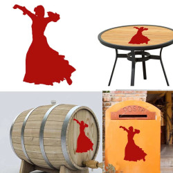 Bailaora flamenco versión 6,  pegatina de vinilo