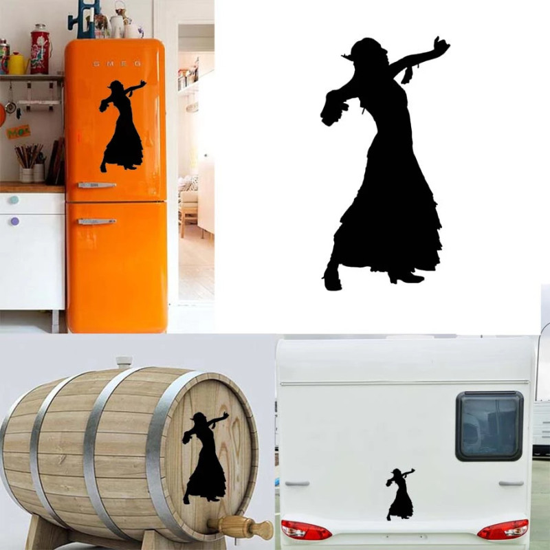 Bailaora flamenco versión 10, pegatina de vinilo