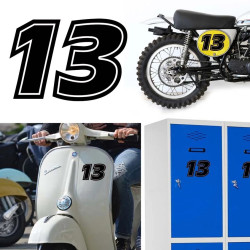 numero 13 versión eras, pegatina de vinilo