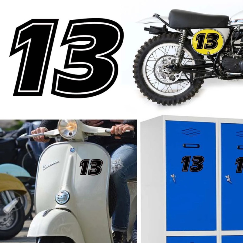 numero 13 versión eras, pegatina de vinilo