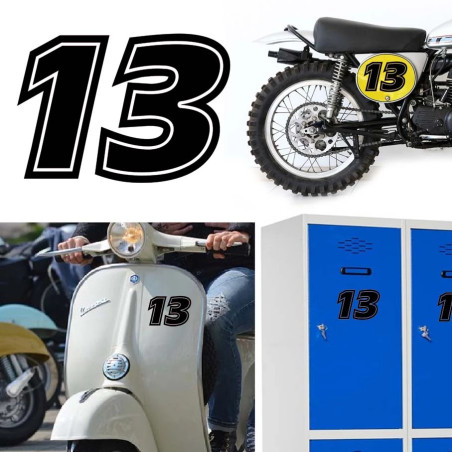 numero 13 versión eras, pegatina de vinilo