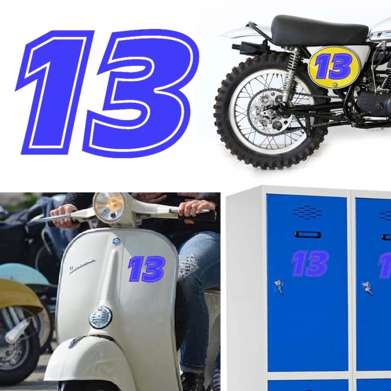 numero 13 versión eras, pegatina de vinilo