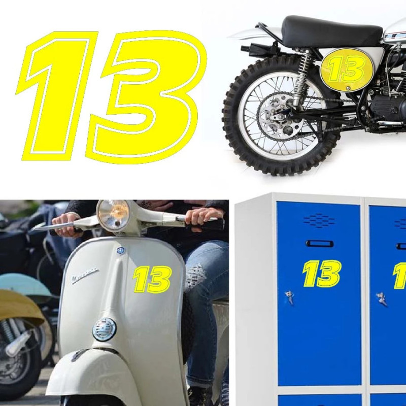 numero 13 versión eras, pegatina de vinilo