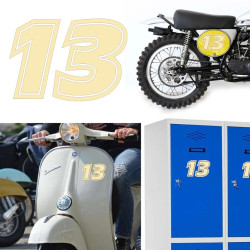 numero 13 versión eras, pegatina de vinilo