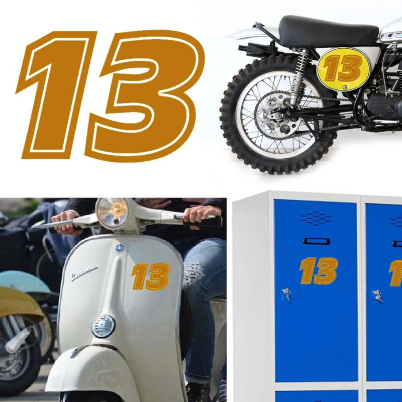 numero 13 versión eras, pegatina de vinilo