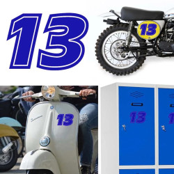 numero 13 versión eras, pegatina de vinilo