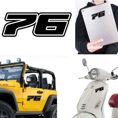 Pegatina de vinilo numero 76 version Dream,