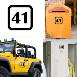 Pegatina de vinilo numero 41 version v1sq,