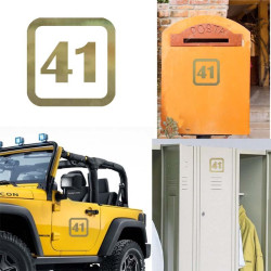 Pegatina de vinilo numero 41 version v1sq,