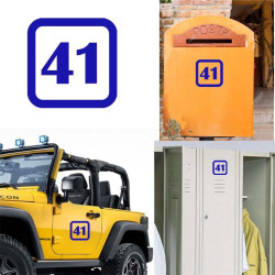 Pegatina de vinilo numero 41 version v1sq,