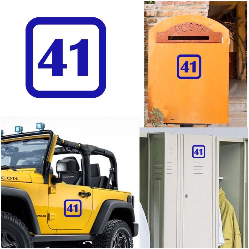 Pegatina de vinilo numero 41 version v1sq,