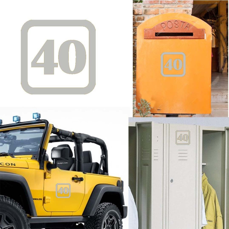 Pegatina de vinilo numero 41 version v1sq,