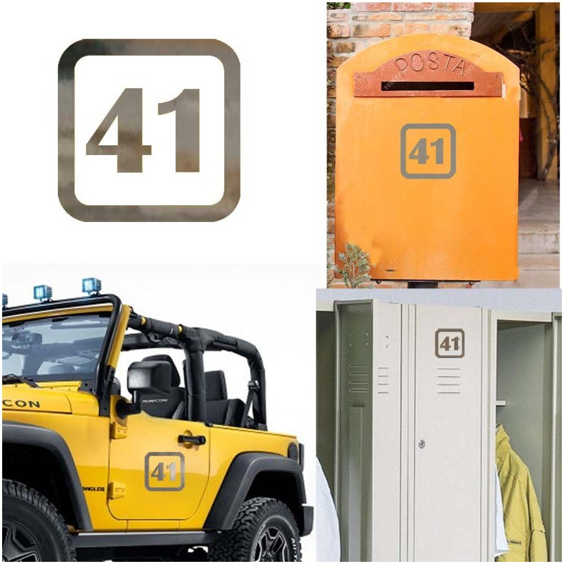 Pegatina de vinilo numero 41 version v1sq,