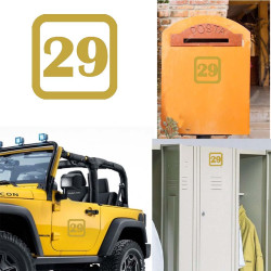 Pegatina de vinilo numero 29 versión v1sq,