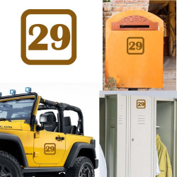 Pegatina de vinilo numero 29 versión v1sq,