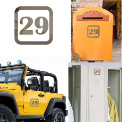 Pegatina de vinilo numero 29 versión v1sq,